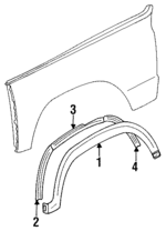 5EU61SX9 - Body: Wheel Flare for Jeep: Cherokee Image