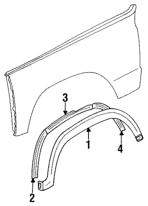 Exterior Trim - Fender for 1996 Jeep Cherokee #0
