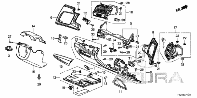 Instrument Panel Garnish (Driver Side) for 2015 Acura RLX #0