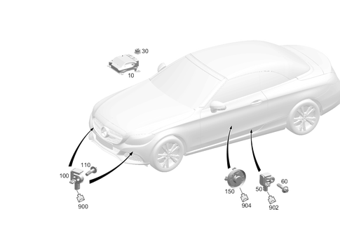 Belt Tensioner, Airbag and Side Airbag for 2016 Mercedes-Benz C63 AMG S #0