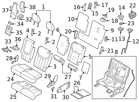 Second Row Seats for 2023 Land Rover Discovery #0