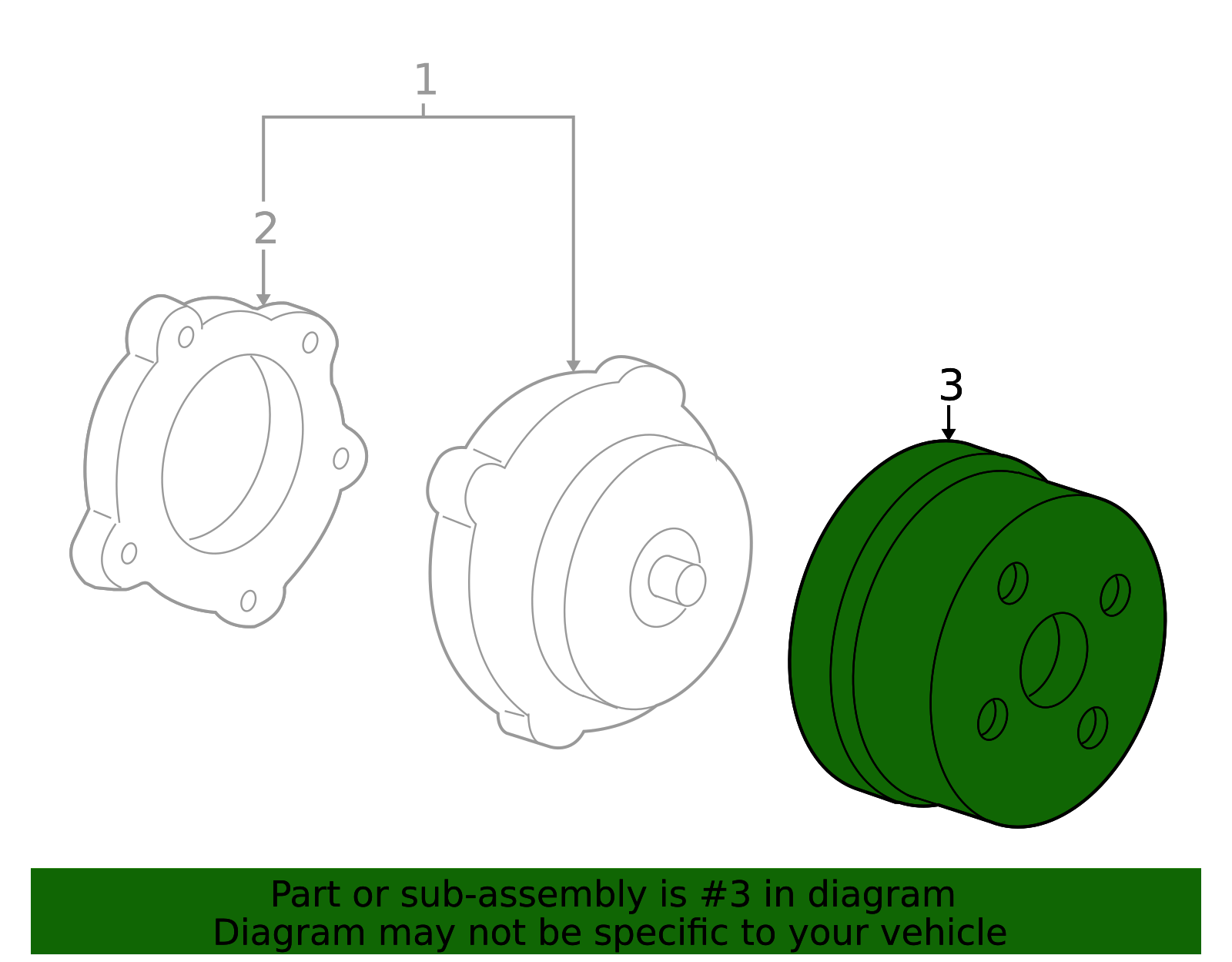 2006-2011 GM Engine Water Pump Pulley 12577763 | TascaParts.com