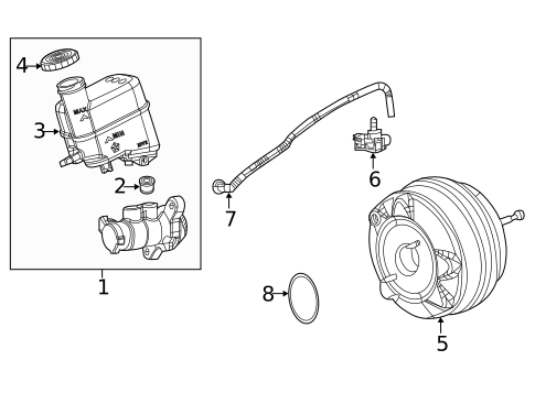 Master Cylinder - Components On Dash Panel for 2021 Jeep Compass #0