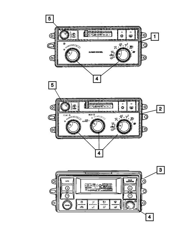 5135535AA - Air Conditioning &amp; Heater: A/c And Heater Control - Rotary Knob for Mopar Image image