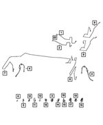 68073199AB - Brakes: Brake Line Clip for Mopar Image