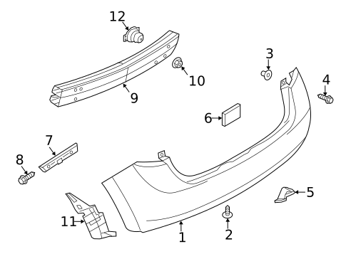 Bumper & Components - Rear for 2017 Nissan Versa Note #0