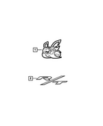 68592810AB - Exterior Ornamentation: Scat Pack Nameplate, Right for Mopar Image