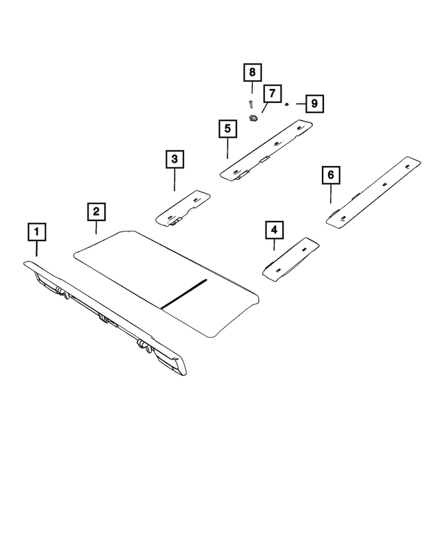 6RV50TX7AB - Interior Trim: Cargo Area Cover for Mopar Image image