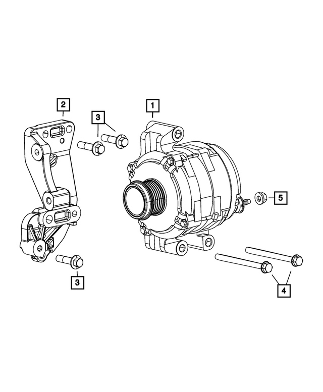 R6029624AB - Electrical: Engine Generator, Remanufactured for Chrysler: 200 | Fiat: 500X | Jeep: Cherokee, Compass, Renegade | Ram: ProMaster City Image