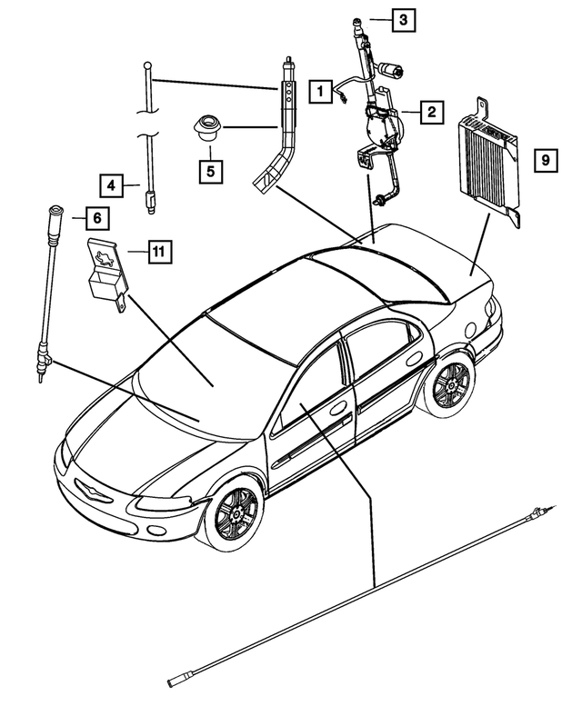 68040445AA - : Antenna Mast for Mopar Image