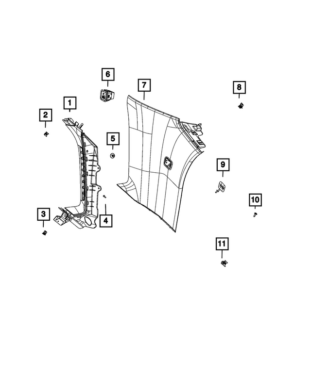 68175335AA - Interior Trim: Trim Screw for Mopar Image