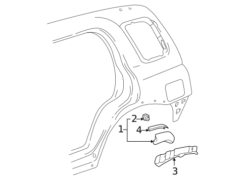 Exterior Trim - Quarter Panel for 2003 Suzuki Grand Vitara #0