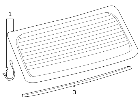 Glass - Lift Gate for 2009 Pontiac Vibe #0