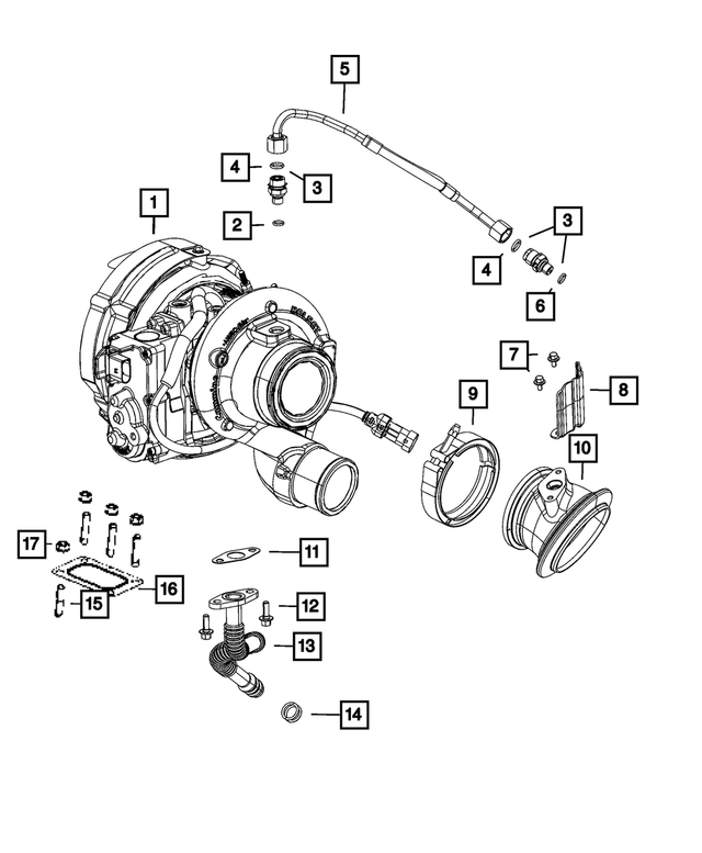68444771AB - Engine: Turbocharger for Mopar Image