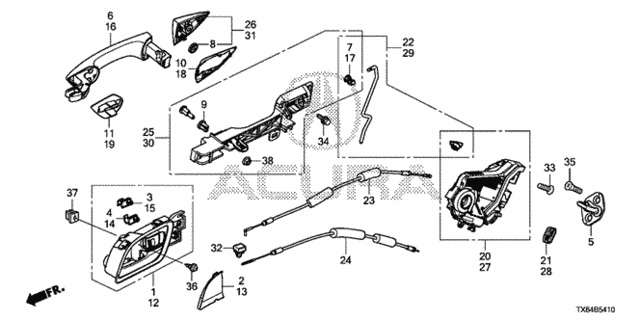 Rear Door Locks - Outer Handle for 2014 Acura ILX #0