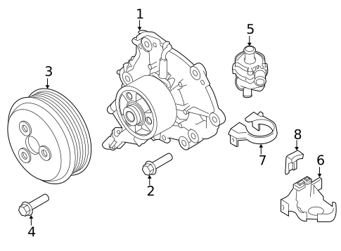 Water Pump for 2019 Jaguar F-Pace #0