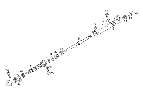 Steerg. Column Jacket Tube & Steerg. Shaft for 1989 Mercedes-Benz 300CE #1