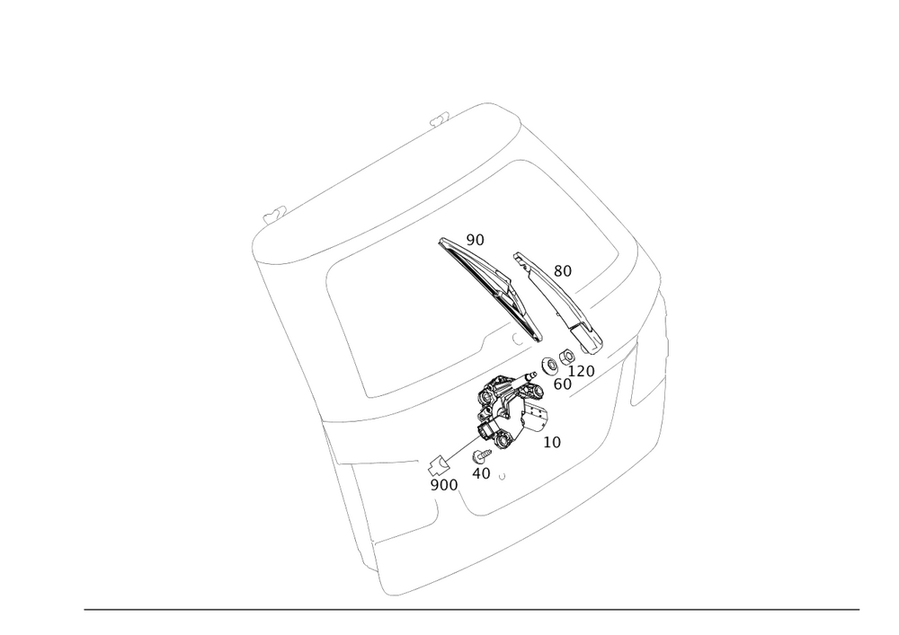 2014-2017 Mercedes-Benz Wiper Arm 246-820-10-44-64 | MB OEM Parts