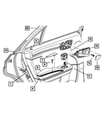 1RJ90HL1AC - : Release Handle Bezel Cover, Right for Mopar Image