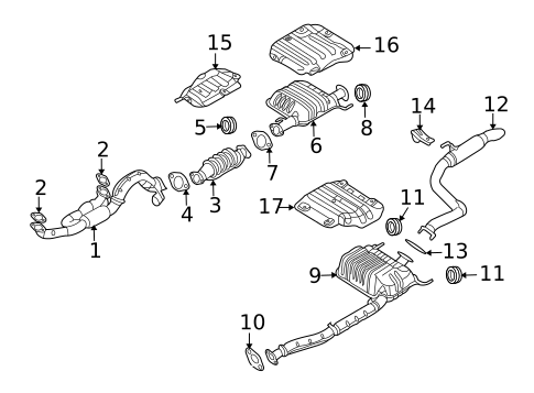 Exhaust Manifold for 2007 Hyundai Entourage #1