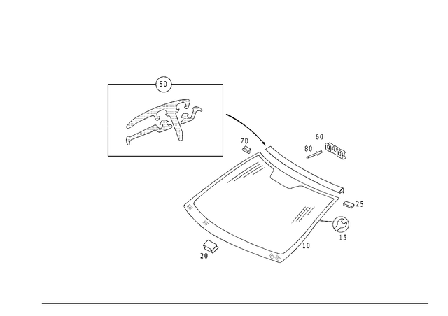 2156701801 - Windows: Windshield for Mercedes-Benz Image image