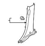 85845A9600DAADS - Body: Lower Center Pillar Trim for Kia: Sedona Image