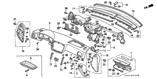 Instrument Panel for 1997 Honda Civic #0